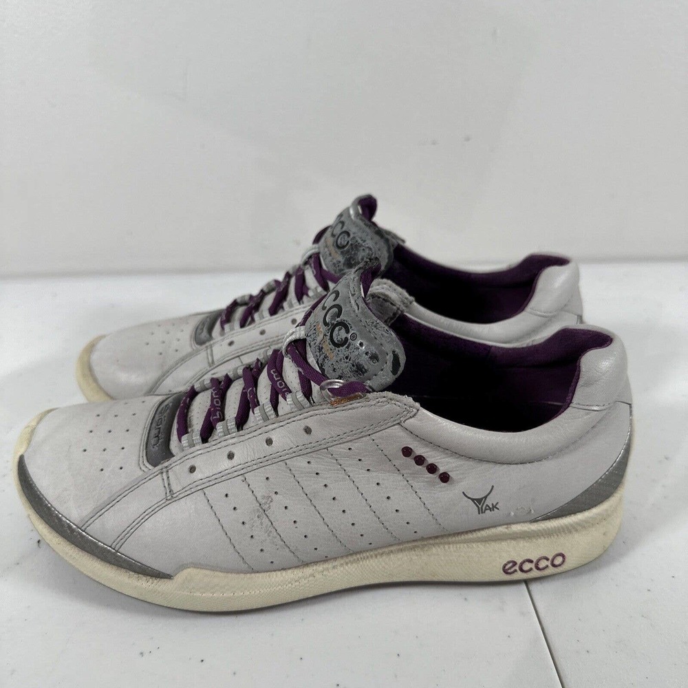 Ecco Biom Yak Spikeless Leather Golf Shoes Purple Gra… Gem